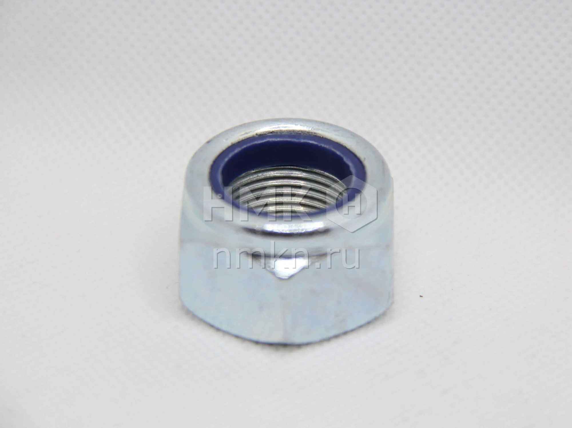 Гайка М14*1,5 с синим нейлоновым кольцом (уп.10 шт)